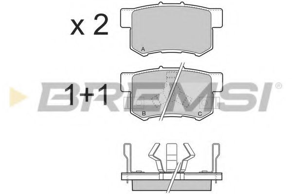 Тормозные колодки BREMSI BP3374