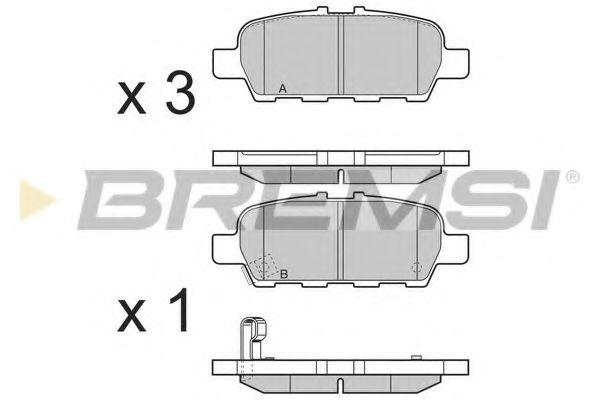Тормозные колодки BREMSI BP3395