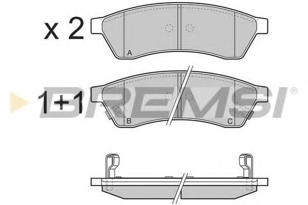 Тормозные колодки BREMSI BP3400