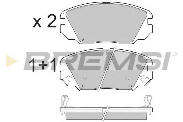 Тормозные колодки BREMSI BP3401
