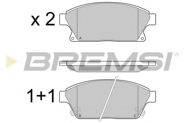 Гальмівні колодки BREMSI BP3405