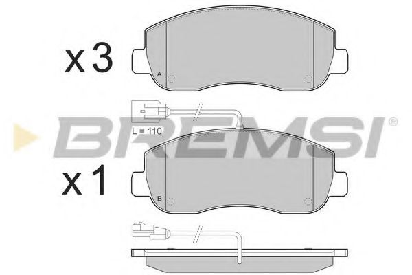 Тормозные колодки BREMSI BP3439