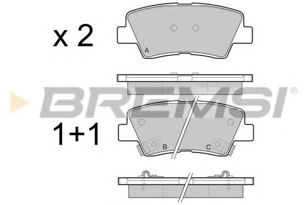 Тормозные колодки BREMSI BP3471