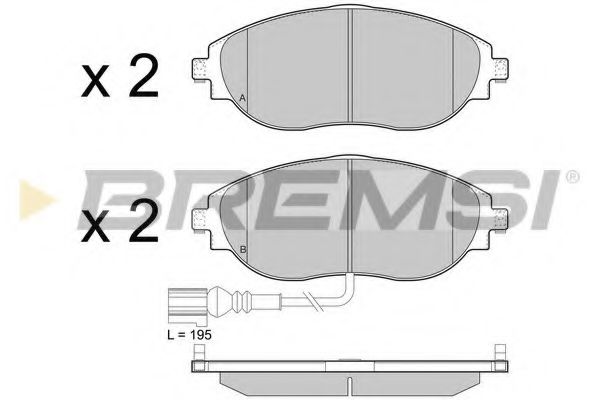 Тормозные колодки BREMSI BP3474