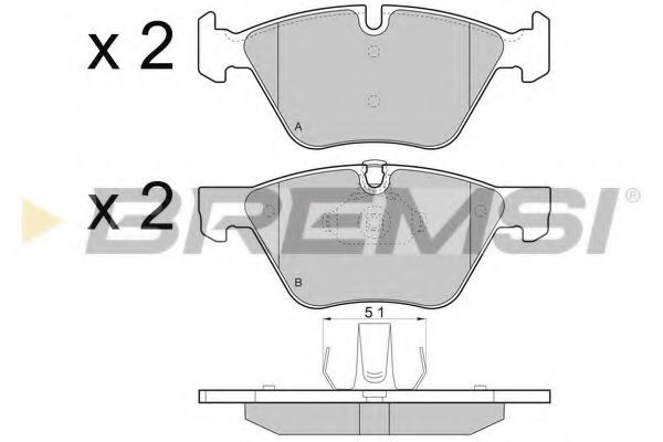 Тормозные колодки BREMSI BP3488