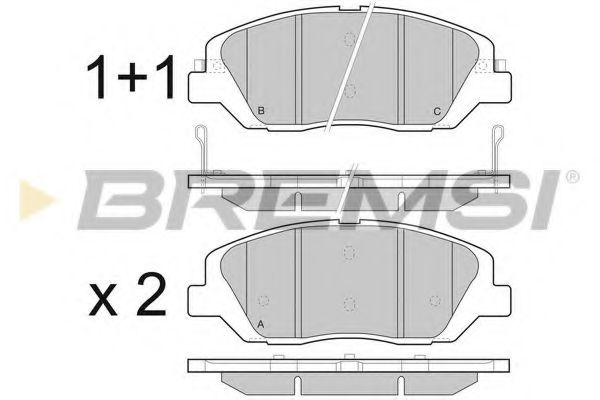 Гальмівні колодки BREMSI BP3492