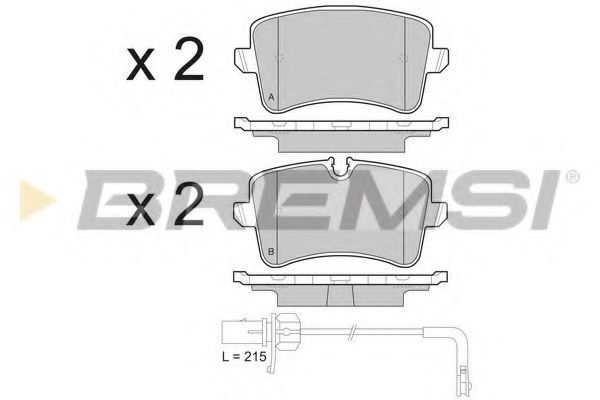 Тормозные колодки BREMSI BP3493