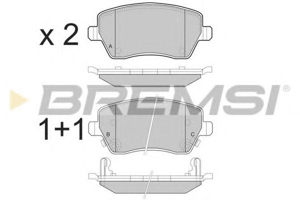 Тормозные колодки BREMSI BP3495