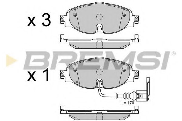 Тормозные колодки BREMSI BP3516
