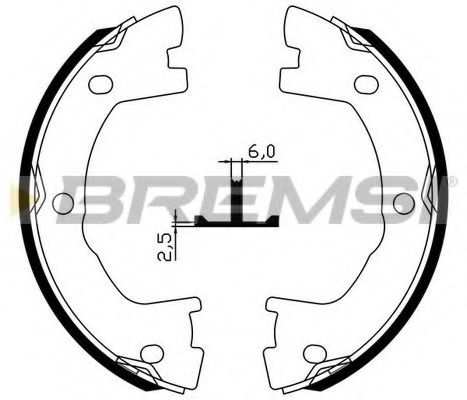 Тормозные колодки ручника BREMSI GF0147