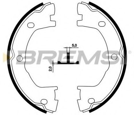 Тормозные колодки ручника BREMSI GF0183