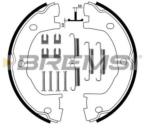 Гальмівні колодки ручника BREMSI GF0183-1