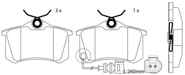Тормозные колодки FIT FP3260E
