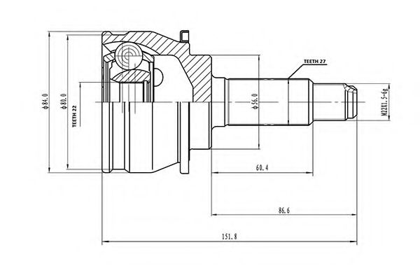 Комплект ШРКШ AYWIPARTS AW1510019