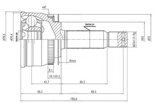 Комплект ШРКШ AYWIPARTS AW1510021A