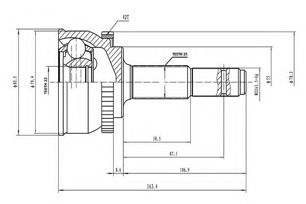 Комплект ШРКШ AYWIPARTS AW1510024A