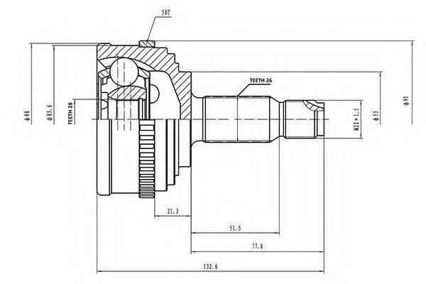 Комплект ШРКШ AYWIPARTS AW1510034A