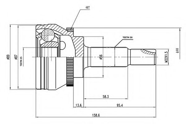 Комплект ШРКШ AYWIPARTS AW1510045A