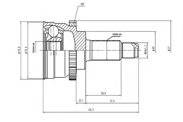 Комплект ШРУСов AYWIPARTS AW1510047A