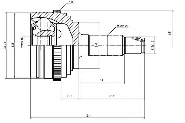 Комплект ШРКШ AYWIPARTS AW1510065A