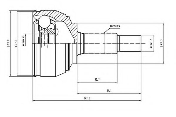 Комплект ШРКШ AYWIPARTS AW1510066