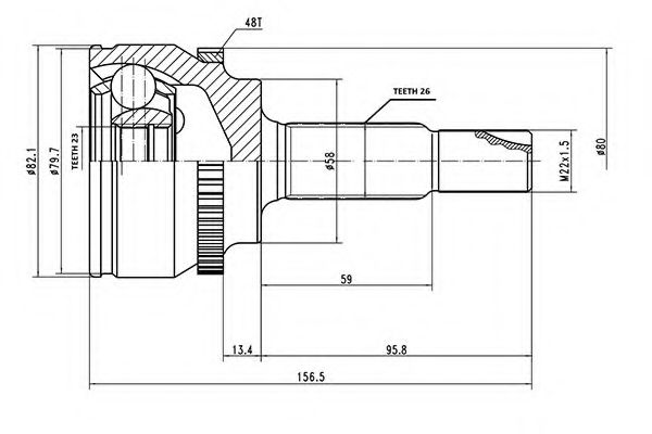 Комплект ШРКШ AYWIPARTS AW1510070A