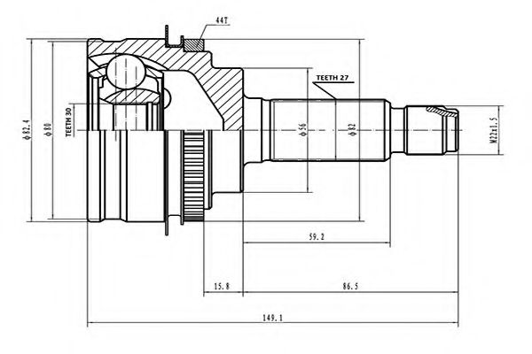 Комплект ШРКШ AYWIPARTS AW1510072A