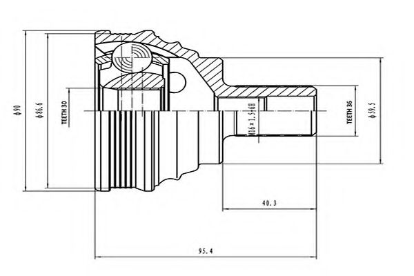 Комплект ШРКШ AYWIPARTS AW1510075
