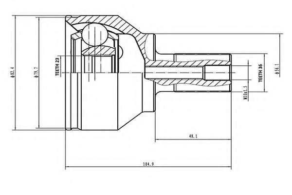 Комплект ШРКШ AYWIPARTS AW1510077