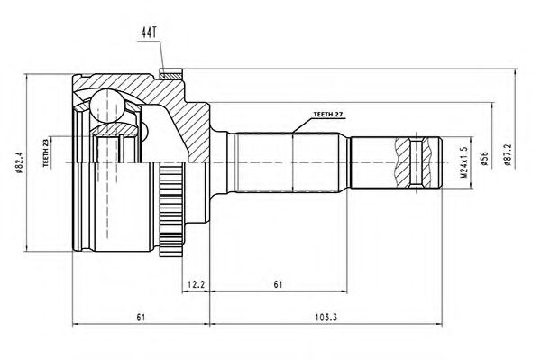 Комплект ШРУСов AYWIPARTS AW1510079A