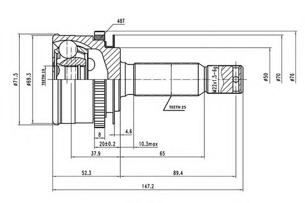 Комплект ШРКШ AYWIPARTS AW1510090A