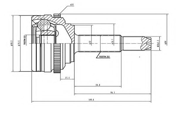 Комплект ШРУСов AYWIPARTS AW1510098A