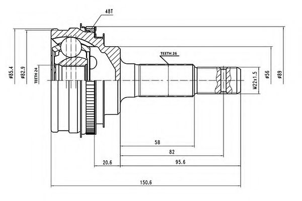 Комплект ШРУСов AYWIPARTS AW1510108A