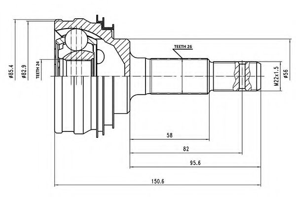 Комплект ШРКШ AYWIPARTS AW1510116