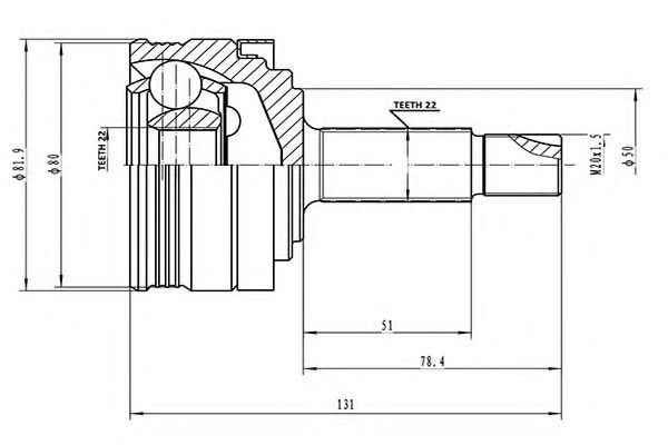 Комплект ШРУСов AYWIPARTS AW1510136
