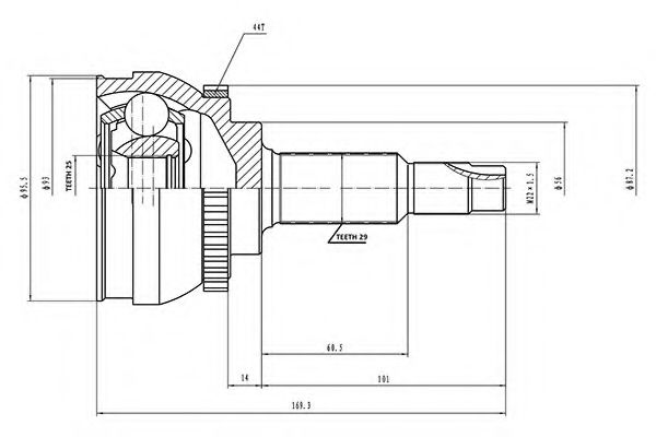 Комплект ШРУСов AYWIPARTS AW1510139A