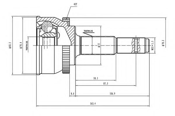 Комплект ШРУСов AYWIPARTS AW1510141A