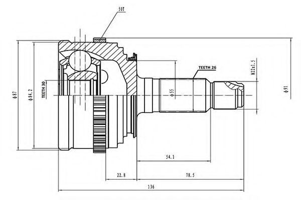 Комплект ШРКШ AYWIPARTS AW1510152A