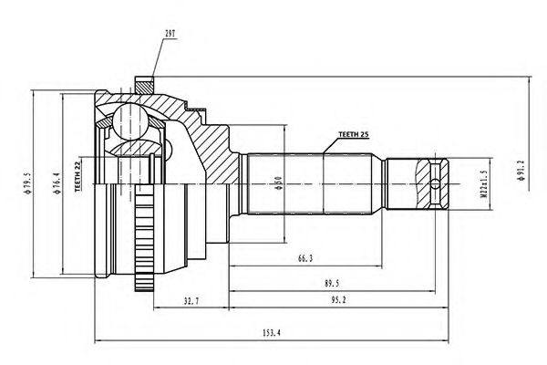 Комплект ШРКШ AYWIPARTS AW1510178A