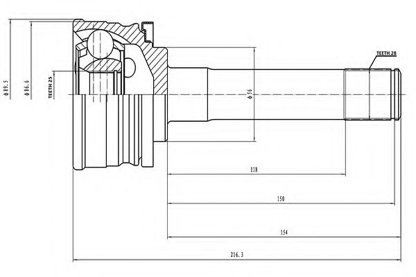 Комплект ШРУСов AYWIPARTS AW1510181