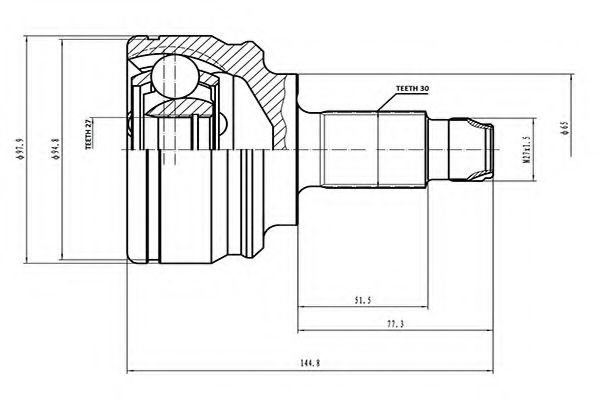 Комплект ШРУСов AYWIPARTS AW1510191