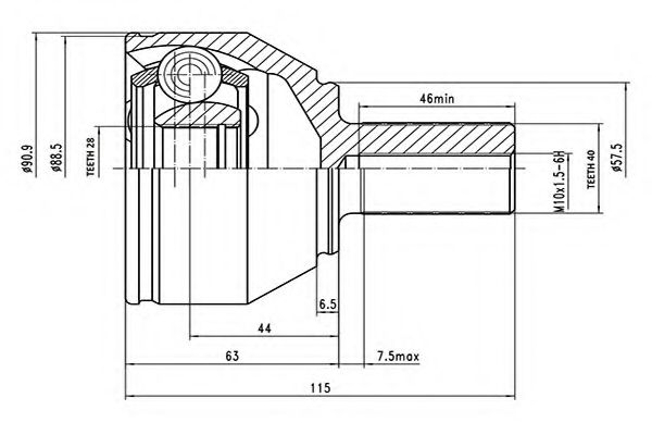 Комплект ШРКШ AYWIPARTS AW1510267