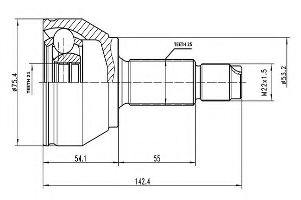Комплект ШРКШ AYWIPARTS AW1510622