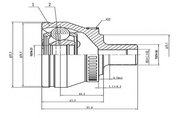 Комплект ШРКШ AYWIPARTS AW1510669A