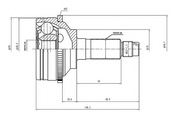 Комплект ШРУСов AYWIPARTS AW1510764A