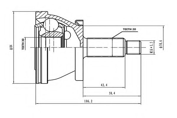 Комплект ШРКШ AYWIPARTS AW1510800