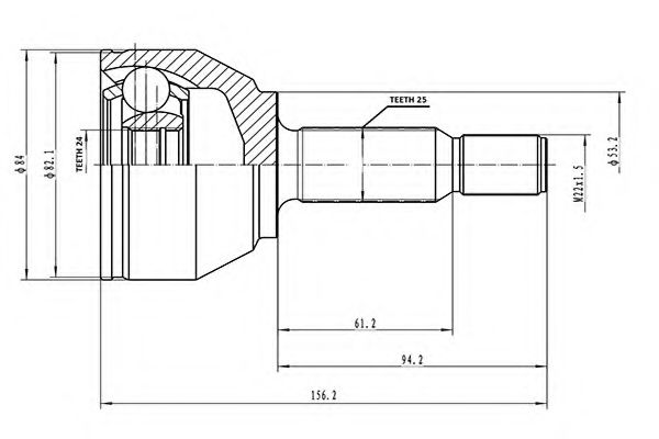 Комплект ШРУСов AYWIPARTS AW1510866