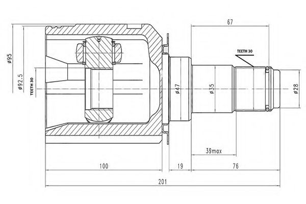 Комплект ШРУСов AYWIPARTS AW1520645