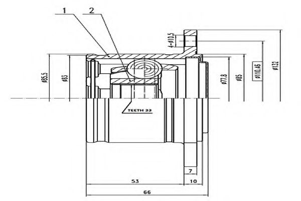 Комплект ШРУСов AYWIPARTS AW1520850