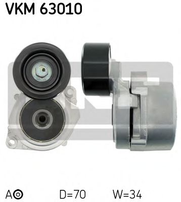 Натяжной ролик поликлинового ремня SKF VKM 63010